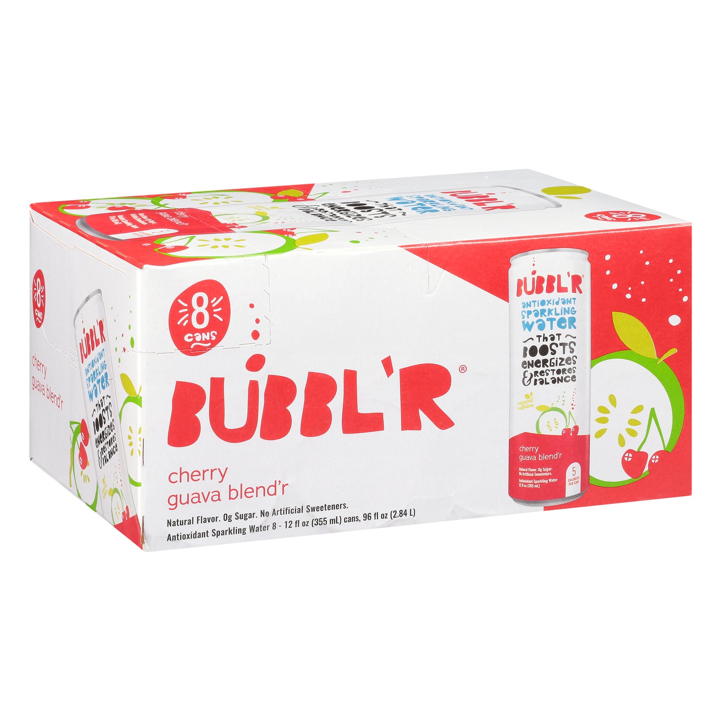 Bubblr Antioxidant Cherry Guava Blend'r Sparkling Water 8 ea