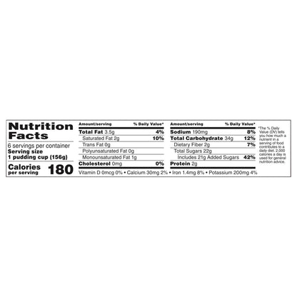 Snack Pack Super Size Chocolate Pudding, 5.5 oz Pudding Cups, 6 Count, 8 Pack
