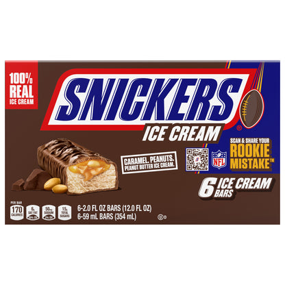 SNICKERS Ice Cream Bars, 6-Count Box