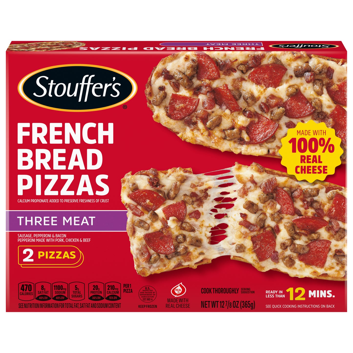 Stouffer's Three Meat French Bread Pizzas 2 ea