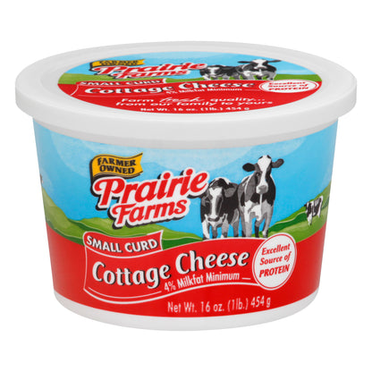 Prairie Farms Small Curd 4% Milkfat Minimum Cottage Cheese 16 oz