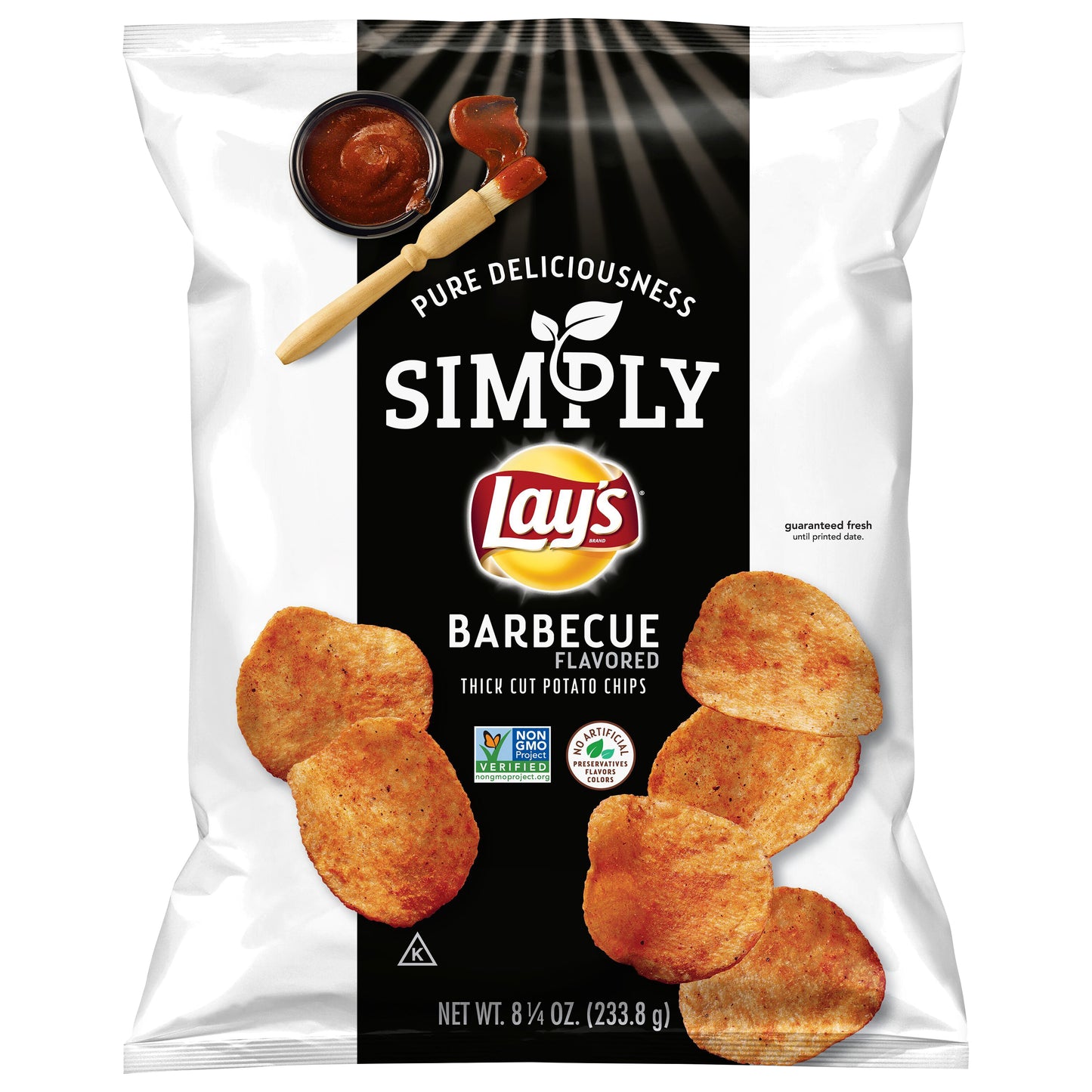 Lay's Simply Thick Cut Potato Chips Barbecue 8 1/4 Oz
