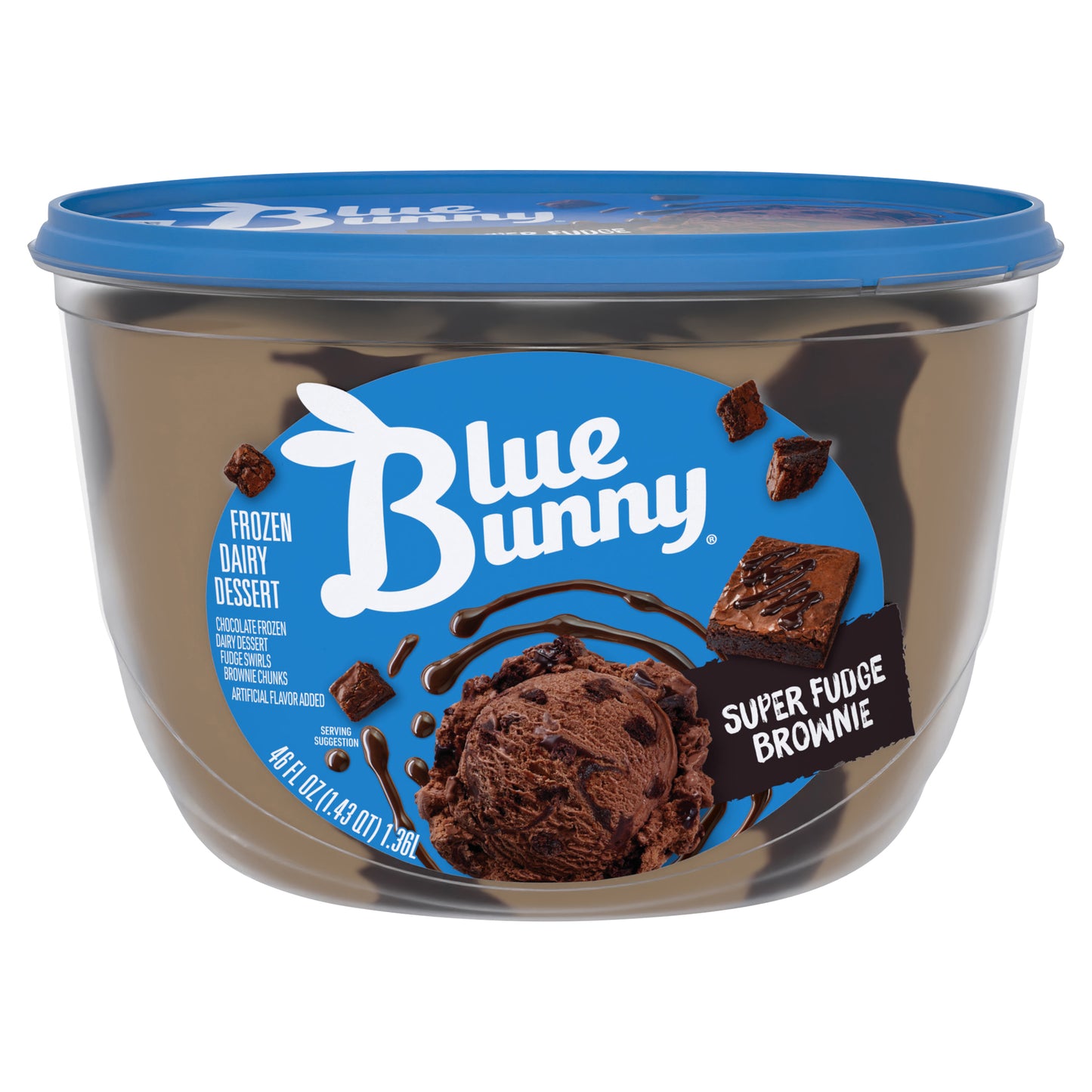 Blue Bunny Super Fudge Brownie Frozen Dessert, 46 fl oz