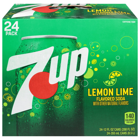 7-UP Caffeine Free Lemon Lime Flavored Soda Can 24 ea