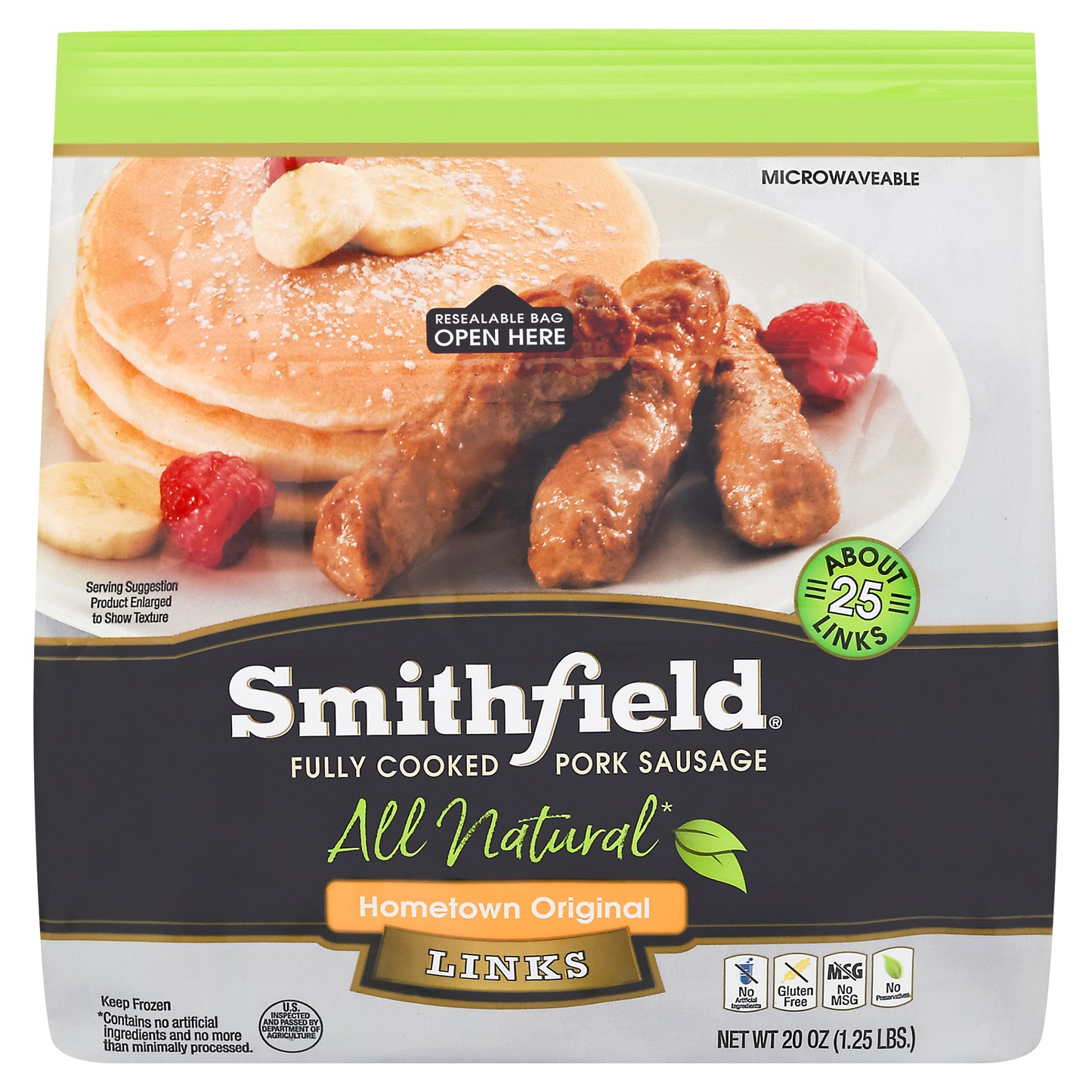 Smithfield All Natural Hometown Original Pork Sausage 20 oz