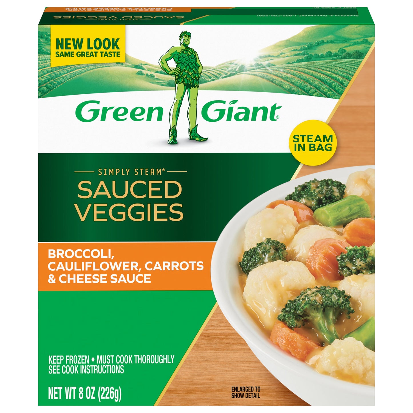 Green Giant Simply Steam Broccoli, Cauliflower, Carrots & Cheese Sauce 8 oz