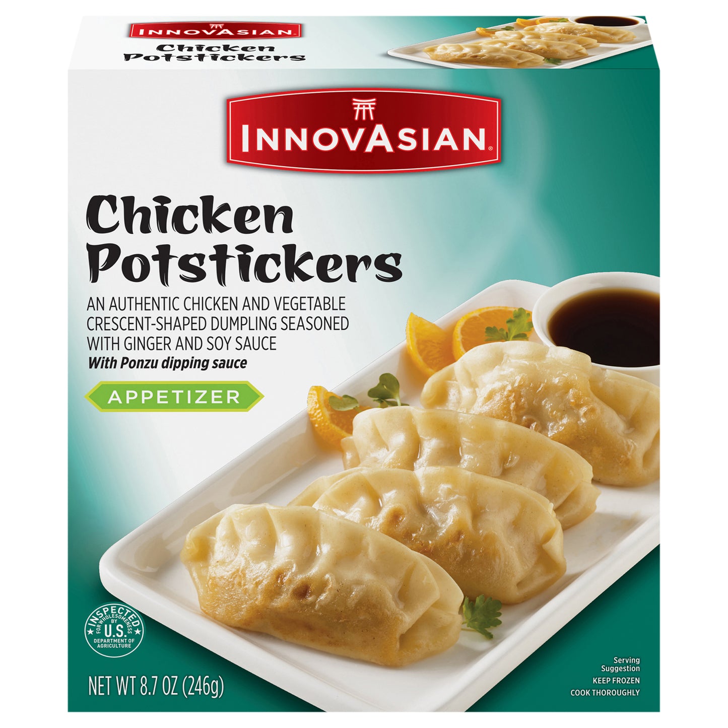 InnovAsian Chicken Potstickers with Ponzu Sauce, 8.7 oz (Frozen)