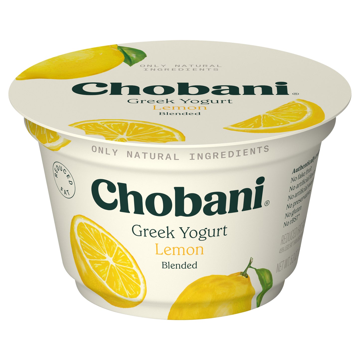 Chobani Reduced Fat Blended Greek Lemon Yogurt 5.3 oz