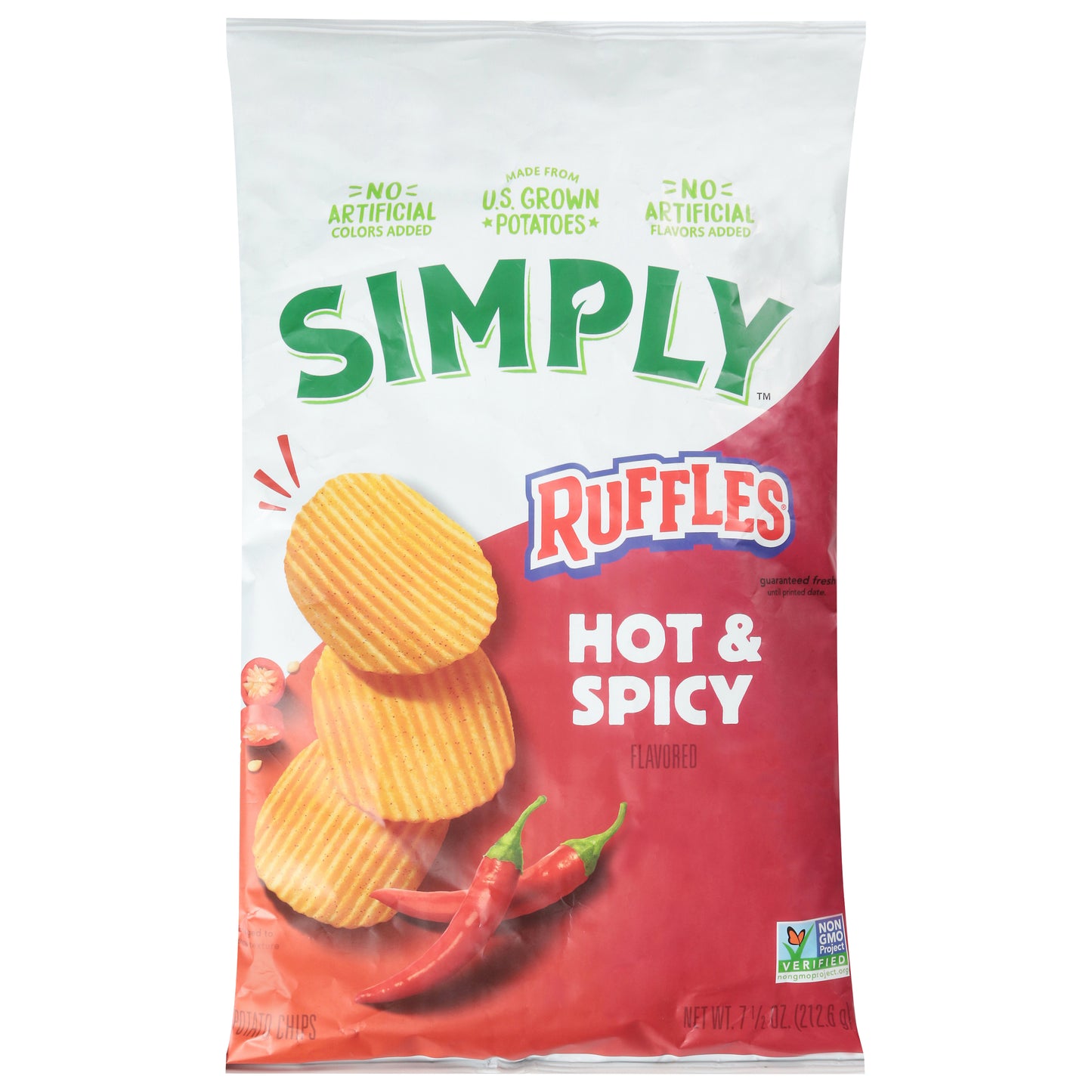 Ruffles Simply Hot & Spicy Flavored Potato Chips 7.5 oz