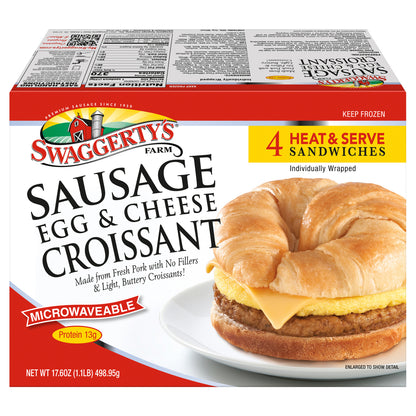 Swaggerty's Farm® Sausage Egg & Cheese Croissant