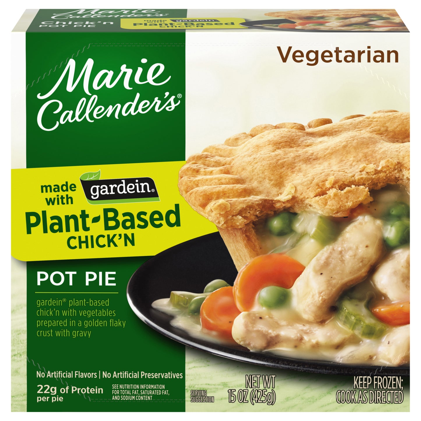 Marie Callender's Plant-Based Gardein Chick'n Pot Pie, Frozen Meal, 15 oz.