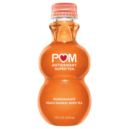 POM Wonderful Super Tea, Pomegranate Peach Passion White Tea, 12 Ounce
