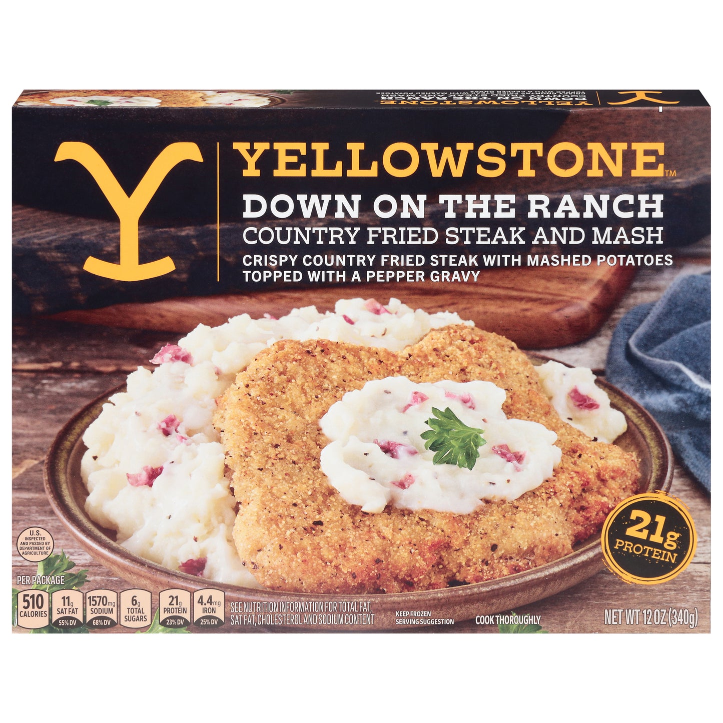 Yellowstone Down on the Ranch Country Fried Steak and Mash 12 oz