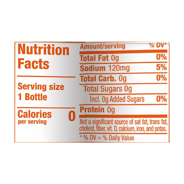 Sunkist Zero Sugar Orange Soda, .5 L bottles, 6 pack
