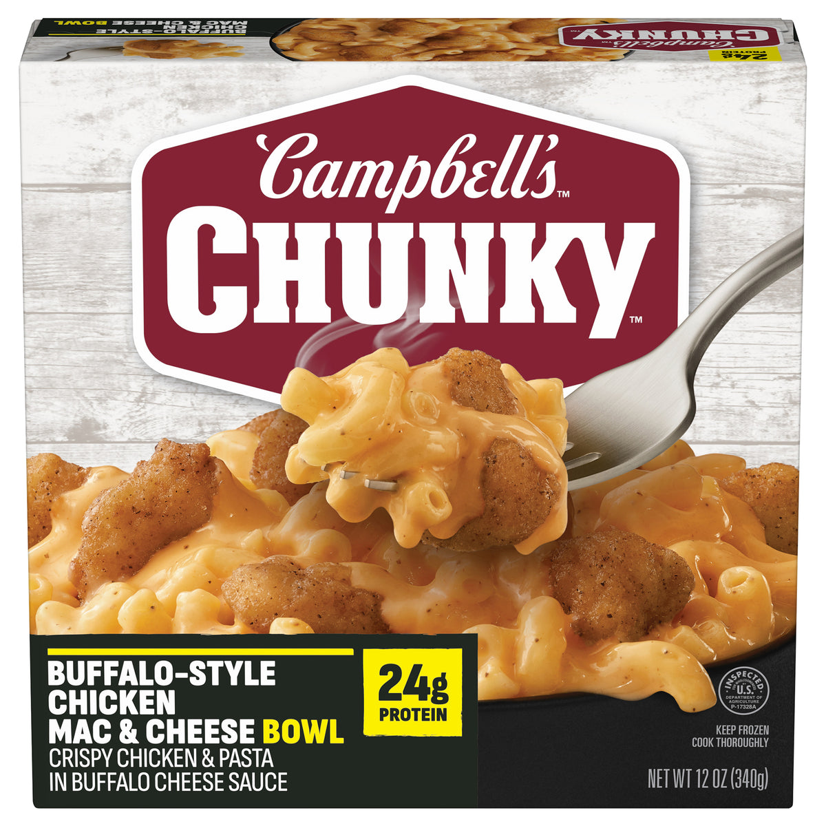 Campbell's® Chunky® Buffalo-Style Chicken Mac and Cheese Bowl Frozen Meal, 12 Oz