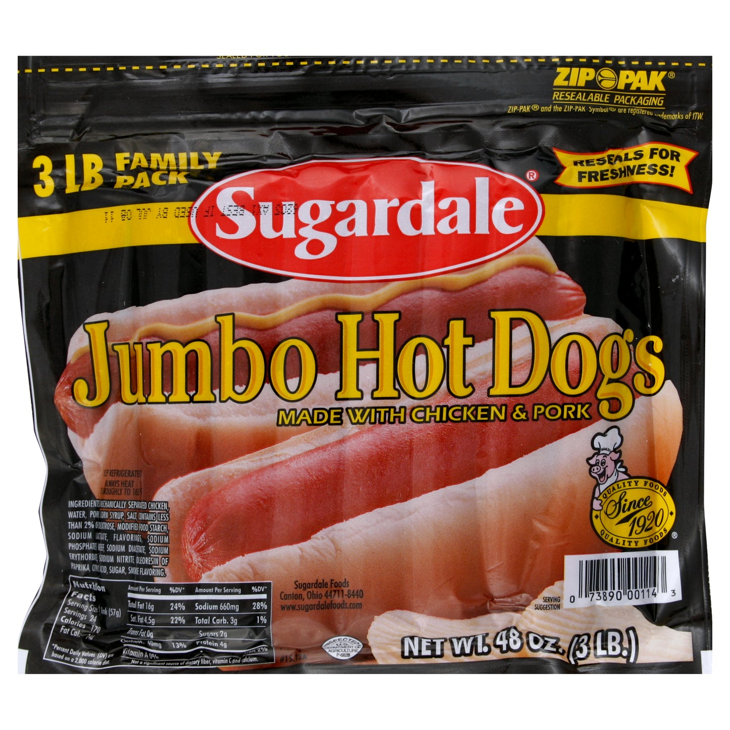 Sugardale Hot Dogs 48 oz