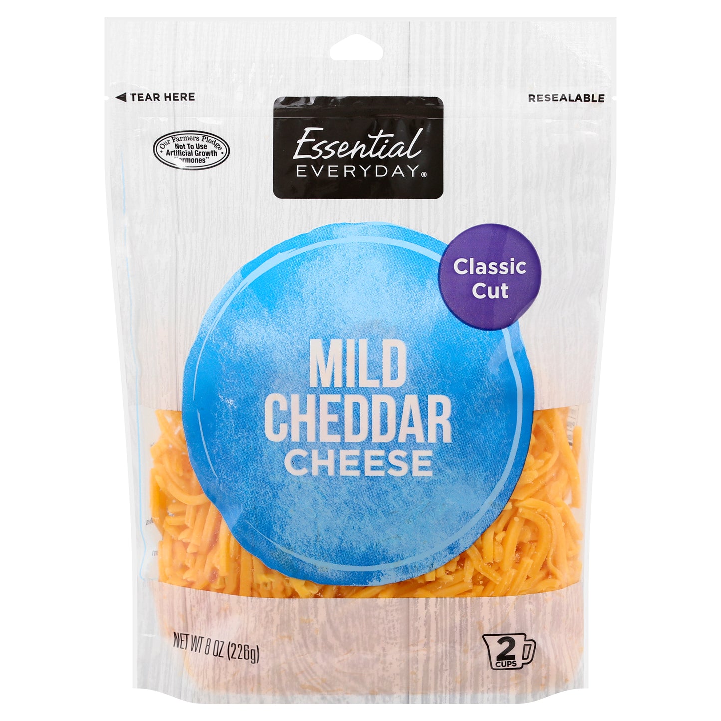 Essential Everyday Classic Cut Mild Cheddar Cheese 8 oz