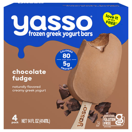 Yasso Frozen Greek Yogurt Bars Chocolate Fudge Bars 3.5fl oz bars