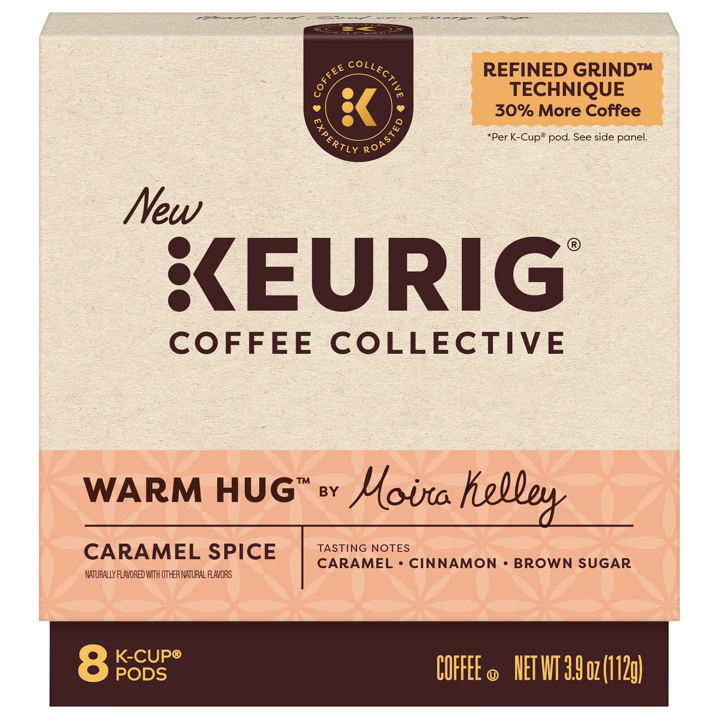 Keurig Coffee Collective Warm Hug Caramel Spice Single-Serve K-Cup Pods, Light Roast Coffee, 8 Count