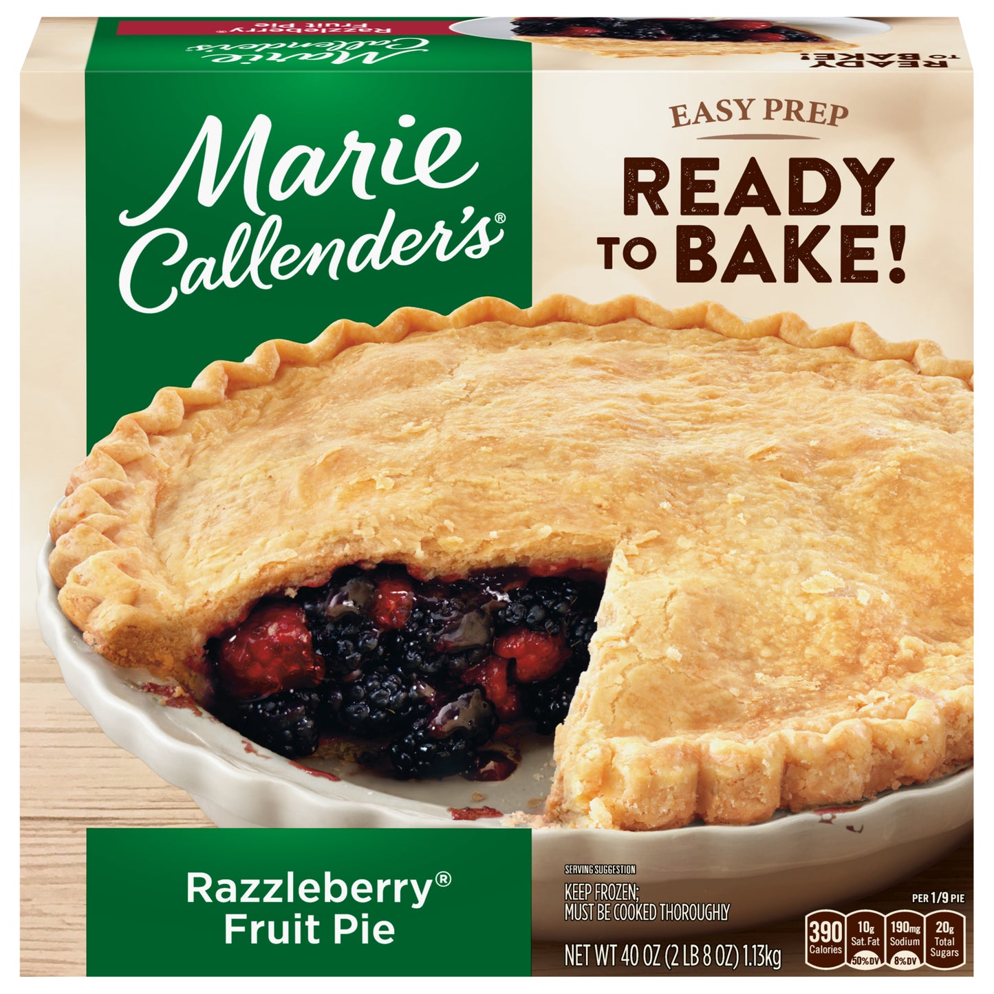 Marie Callender's Frozen Pie Dessert, Razzleberry, 40 Ounce