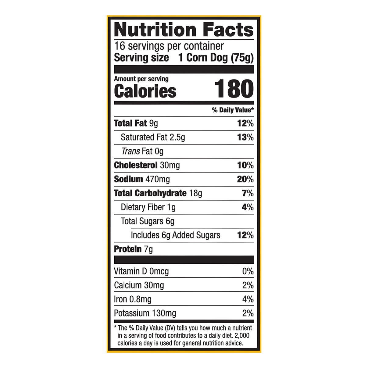 Foster Farms Chicken Corn Dogs, 2.67 oz.,16  count box, 2.67 lb. Box