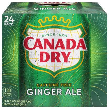 Canada Dry Caffeine Free Ginger Ale 24 - 12 fl oz Cans