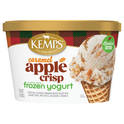 Kemps Limited Edition Caramel Apple Crisp Frozen Yogurt 1.5 Quart