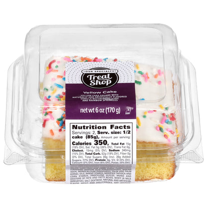 Our Specialty Treat Shop Yellow Cake Square with Vanilla Buttercreme Icing 6 oz