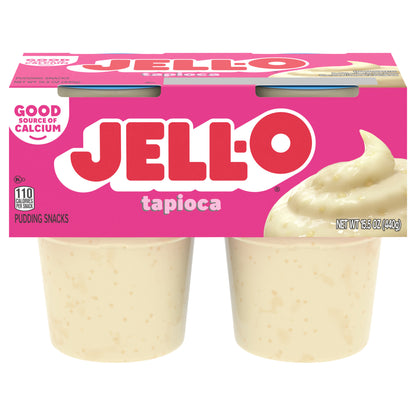 Jell-O Original Tapioca Ready-to-Eat Pudding Snack Cups, 4 ct Cups