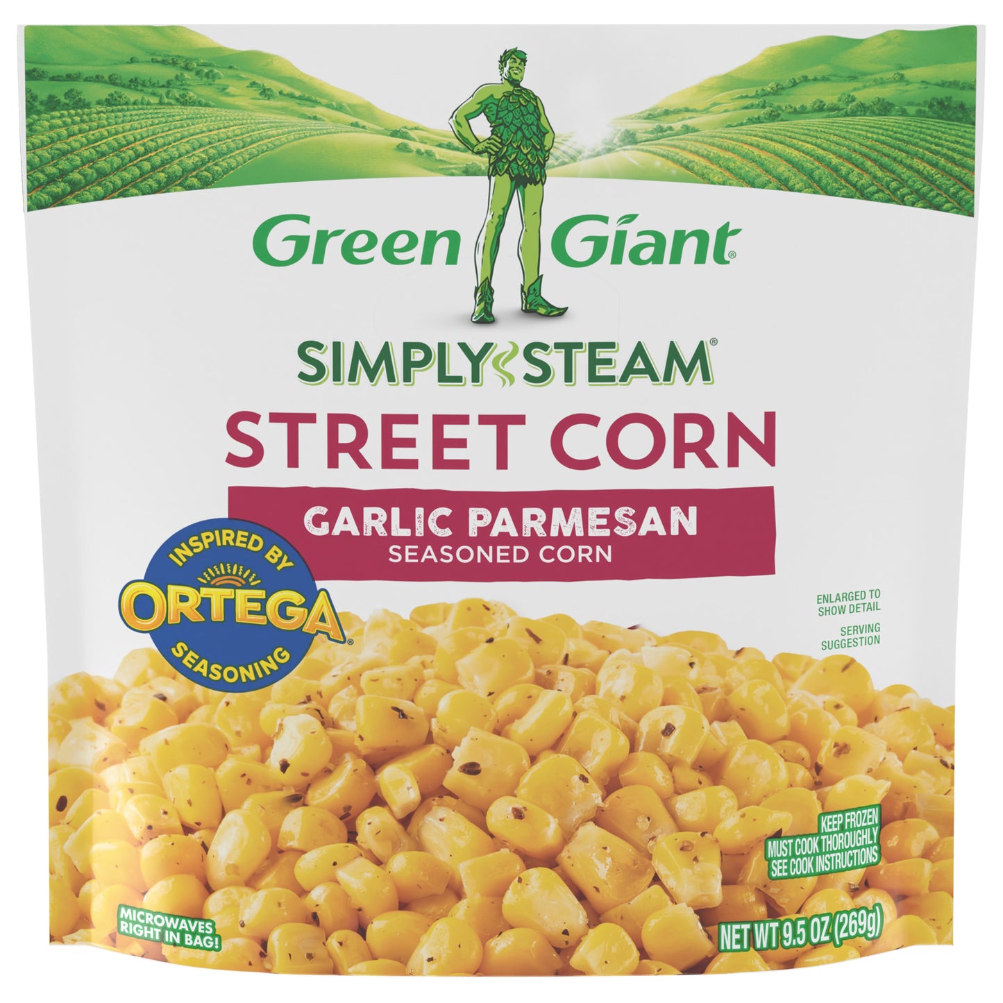 Green Giant Simply Steam Seasoned Garlic Parmesan Street Corn 9.5 oz