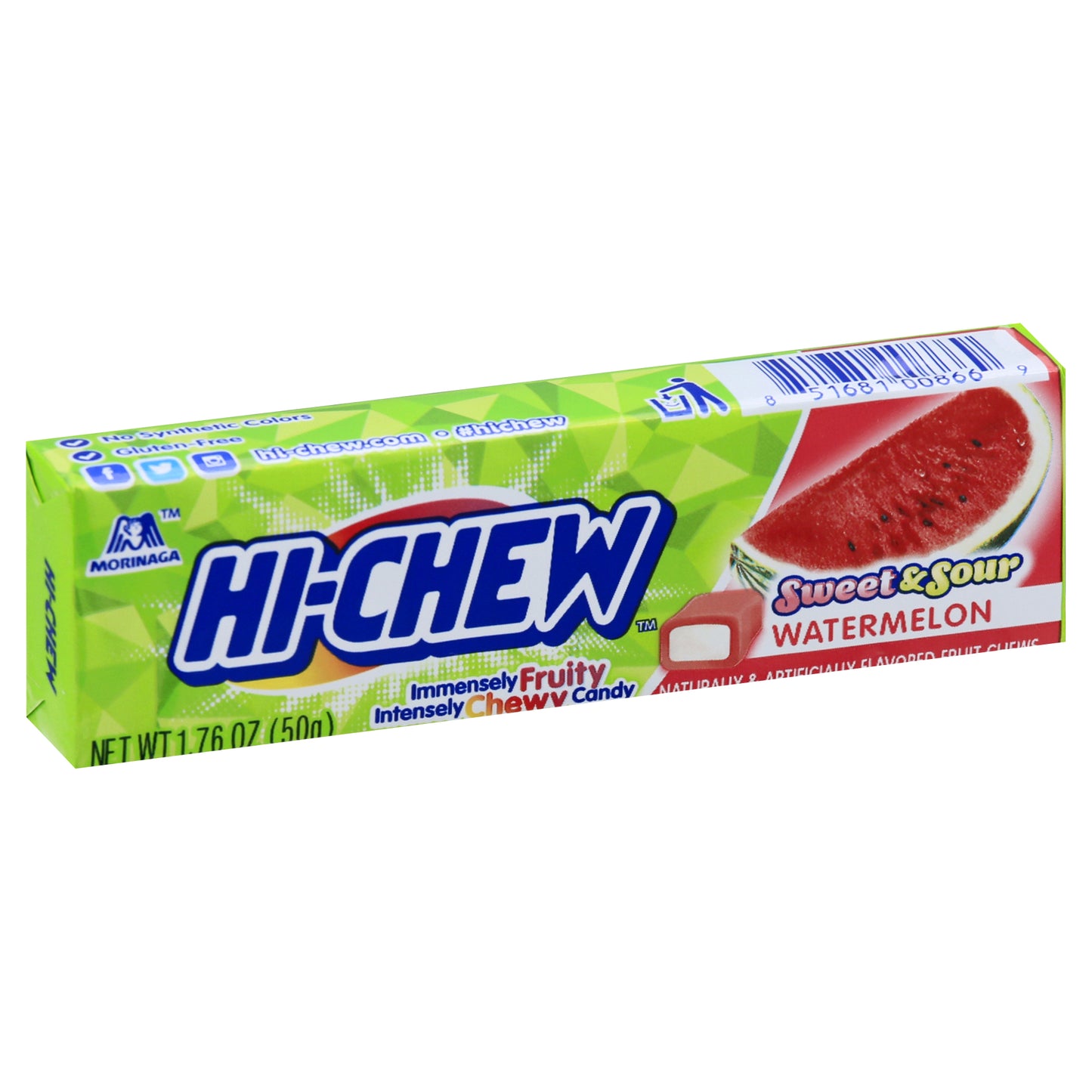Hi-Chew Sweet & Sour Watermelon Fruit Chews 1.76 oz