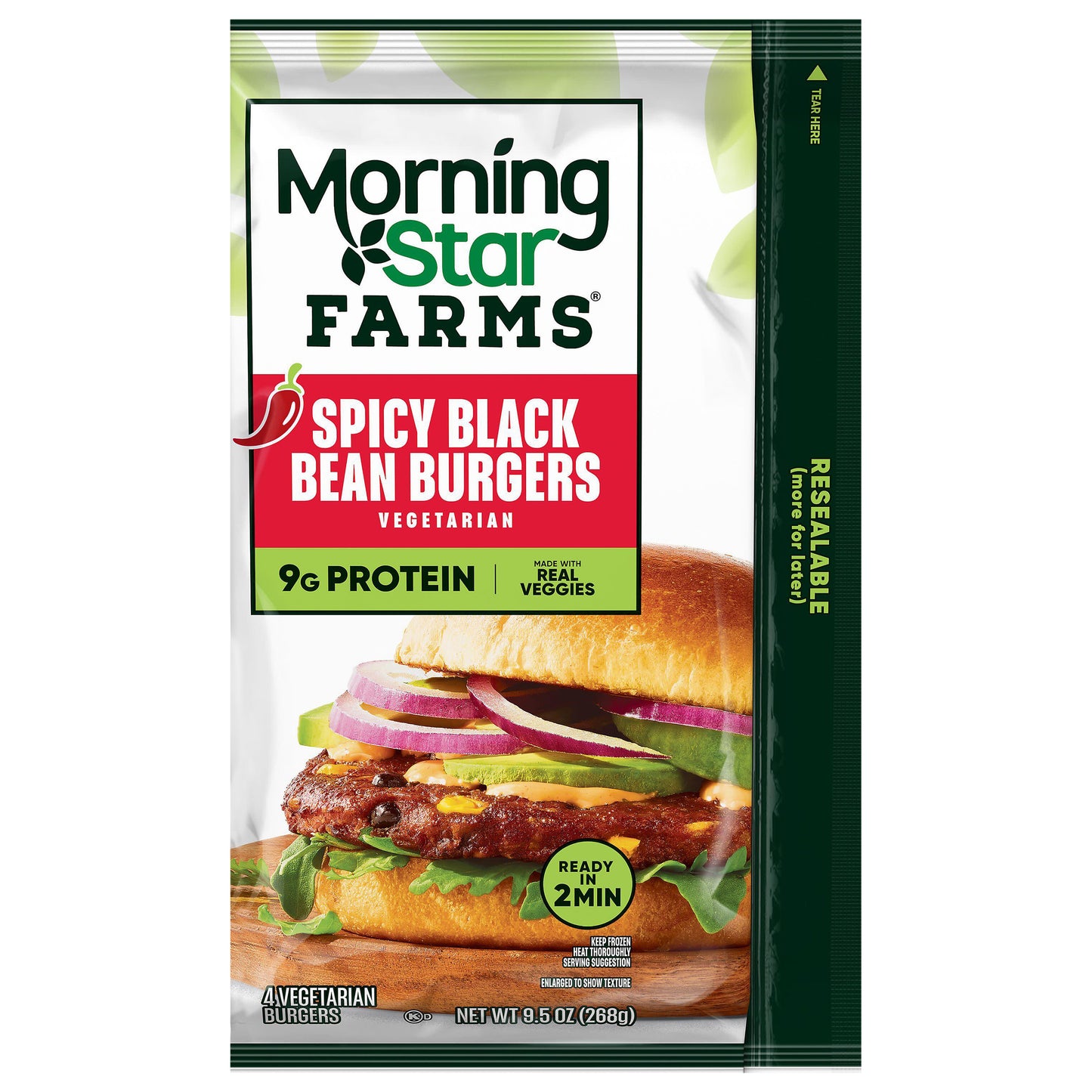 MorningStar Farms® Spicy Black Bean Veggie Burgers