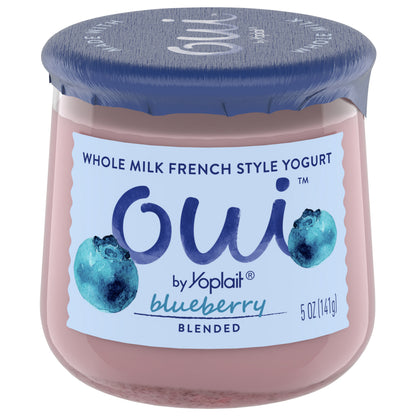 Oui by Yoplait French Style Blueberry Whole Milk Yogurt, 5 OZ Jar