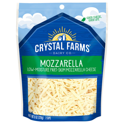 Crystal Farms Shredded Mozzarella Cheese, 8 oz