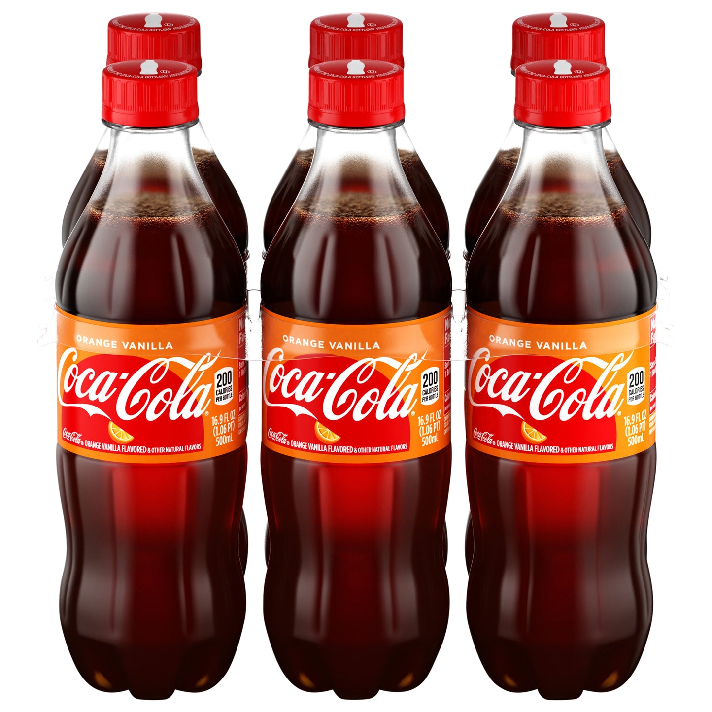 Coca-Cola Orange Vanilla Bottles, 16.9 fl oz, 6 Pack