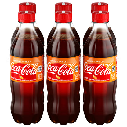 Coca-Cola Orange Vanilla Bottles, 16.9 fl oz, 6 Pack