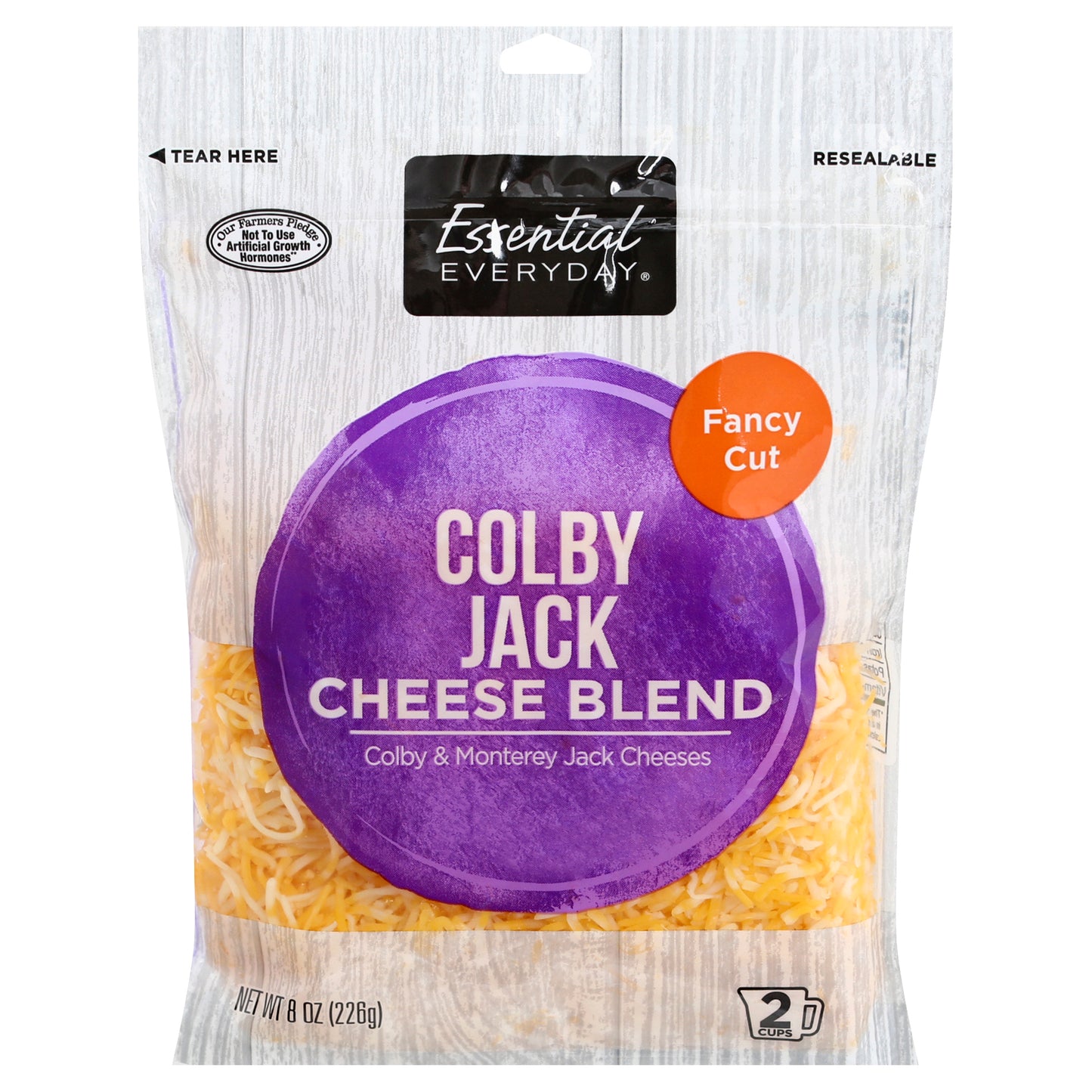 Essential Everyday Fancy Cut Colby Jack Cheese Blend 8 oz