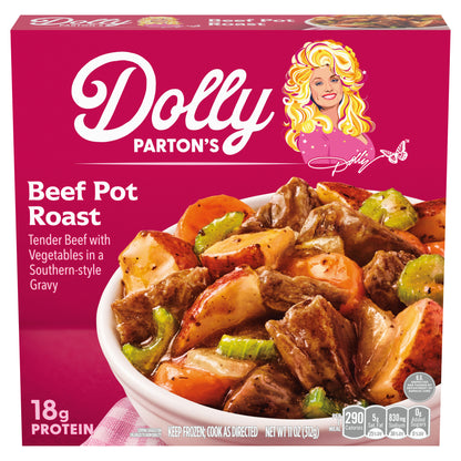 Dolly Parton's Beef Pot Roast With Vegetables in Southern Style Gravy, Frozen Meal, 11 oz.