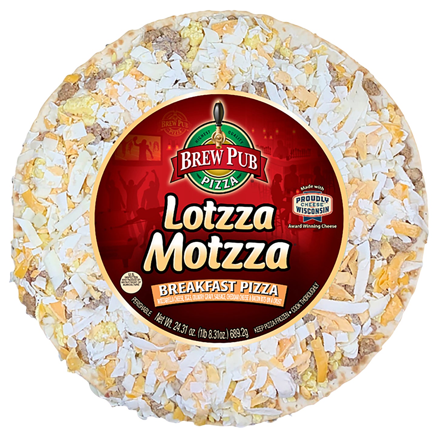 Brew Pub Lotzza Motzza Breakfast Pizza 24.31 oz
