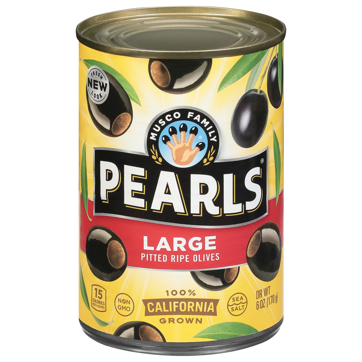Pearls Pitted Ripe Olives Large 6 oz