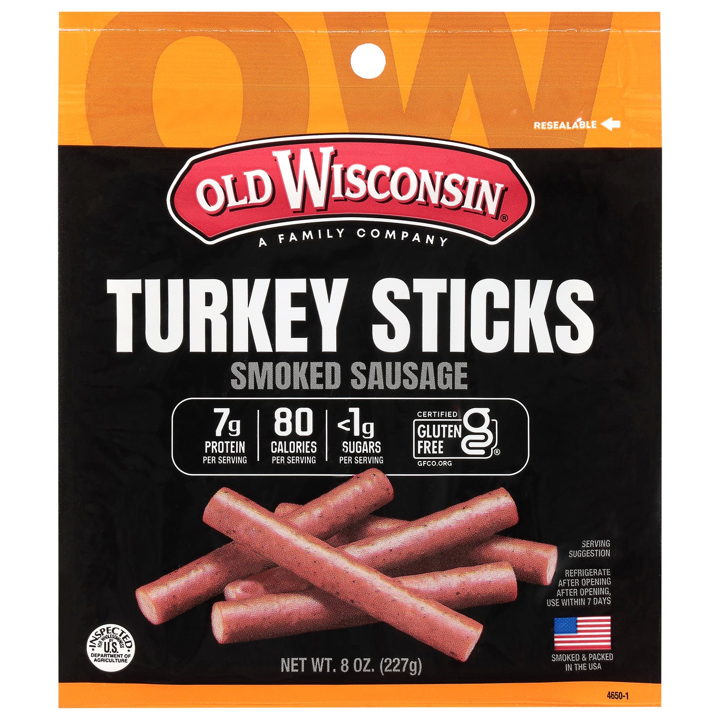 Old Wisconsin Turkey Sticks Smoked Sausage 8 oz