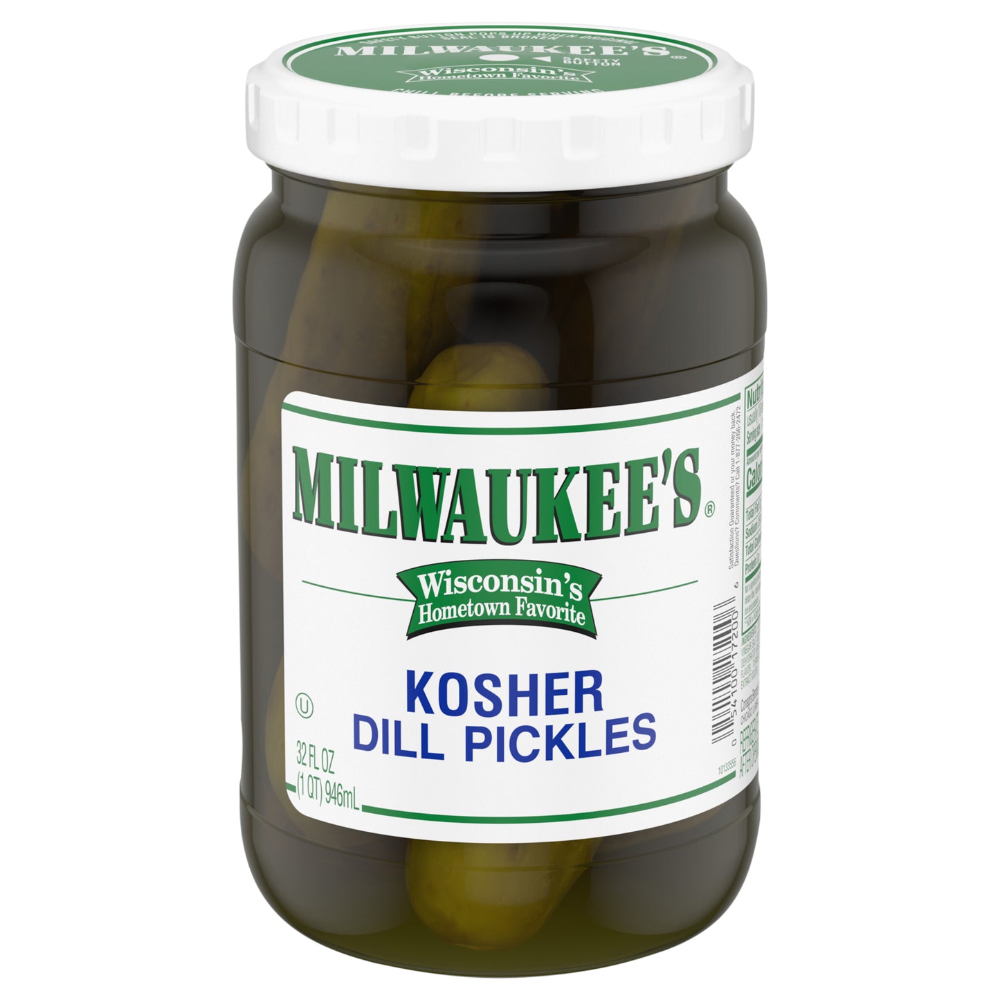 Milwaukee's Kosher Dill Pickles, 32 fl oz.