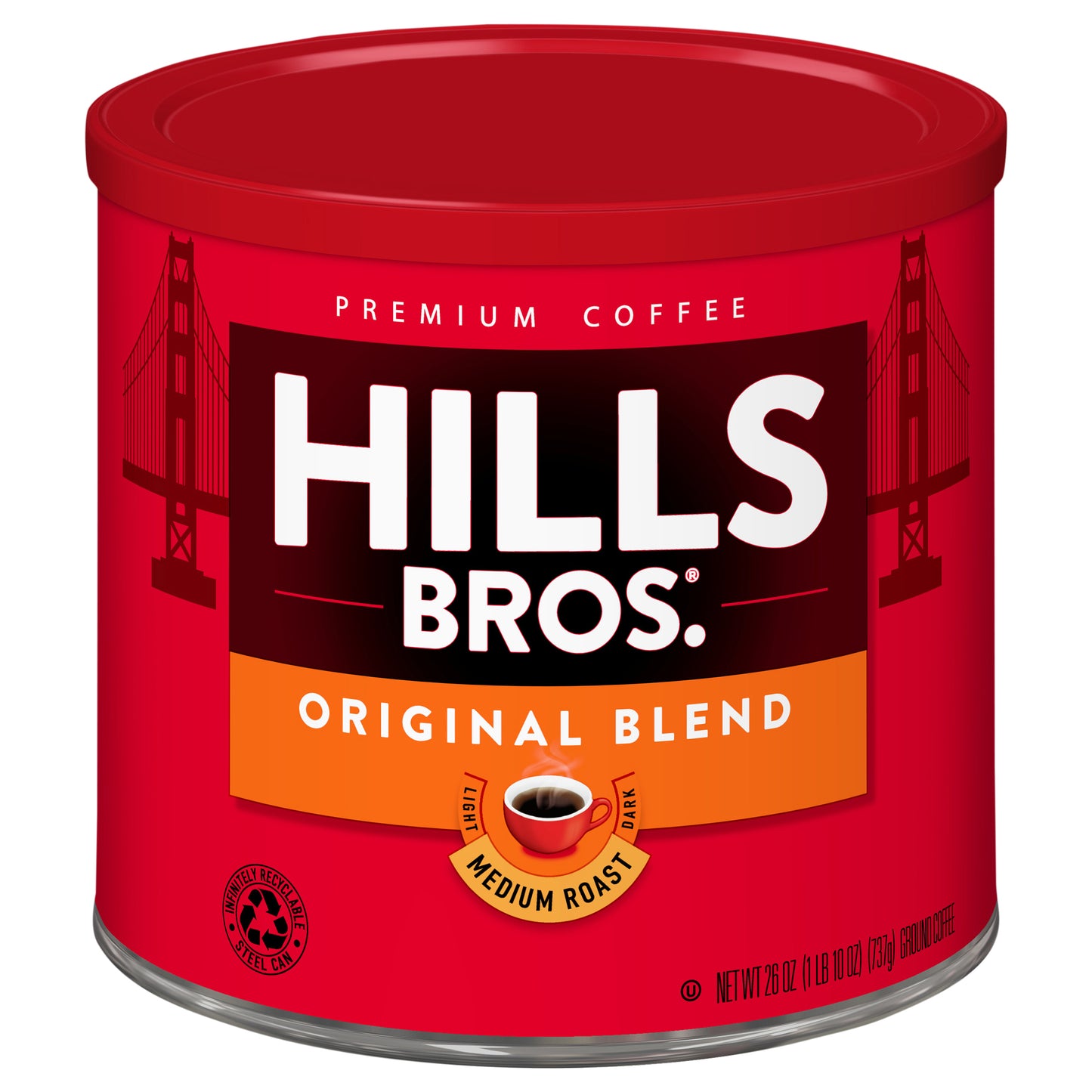 Hills Bros. Original Blend Medium Roast Ground - 26 oz Can