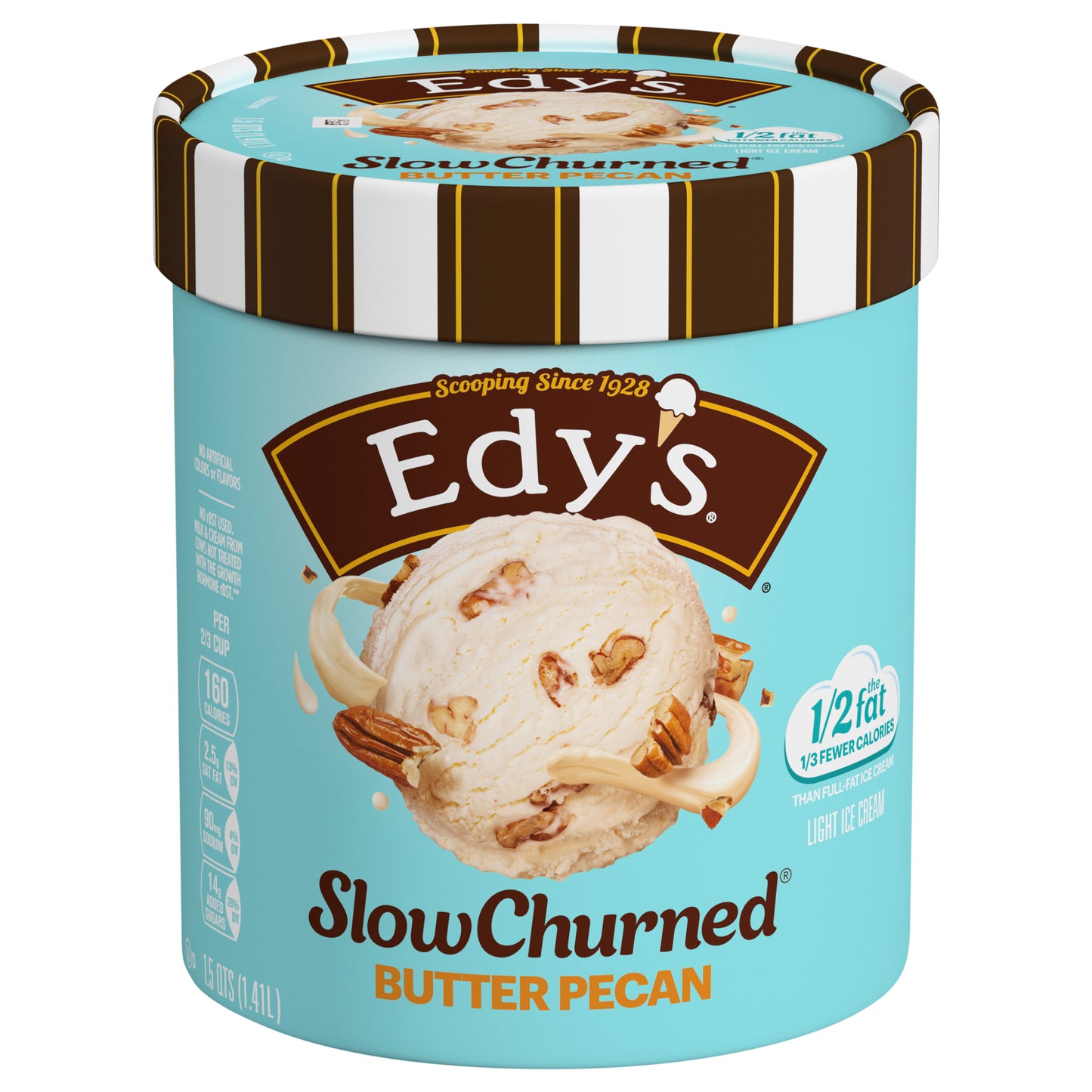 Edy's Slow Churned Butter Pecan Light Ice Cream, 1.5 Qt