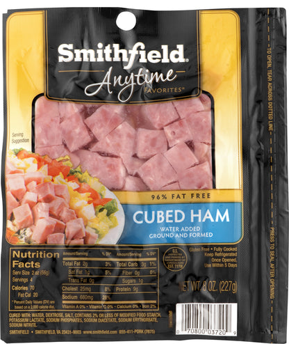 Smithfield Anytime Favorites Cubed Ham, 8 oz