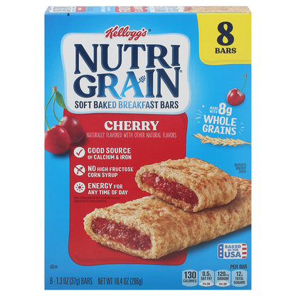 Nutri Grain Soft Baked Cherry Breakfast Bars 8 - 1.3 oz Bars