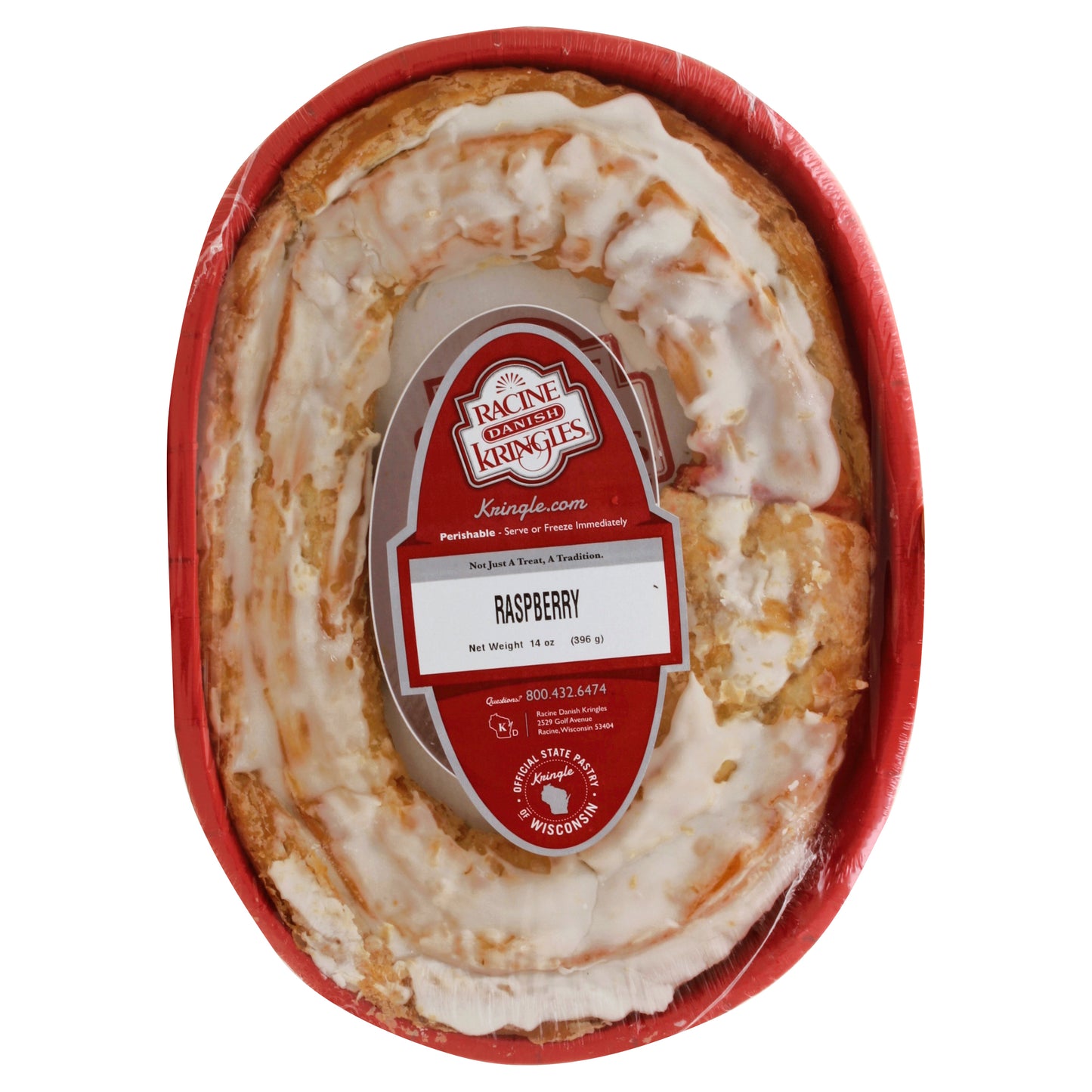 Racine Danish Kringles Danish 14 oz - Raspberry