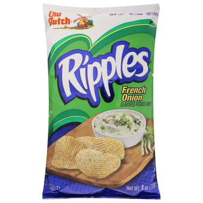 Old Dutch Ripples French Onion Flavored Potato Chips 8 oz