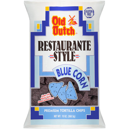Old Dutch® Restaurante Style Blue Corn Premium Tortilla Chips 13 oz. Bag