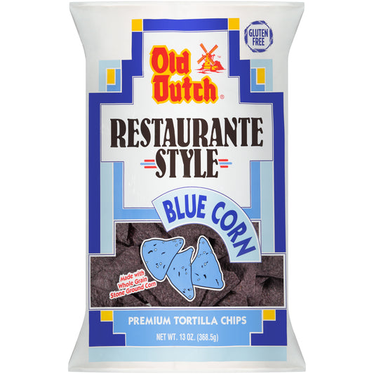 Old Dutch® Restaurante Style Blue Corn Premium Tortilla Chips 13 oz. Bag